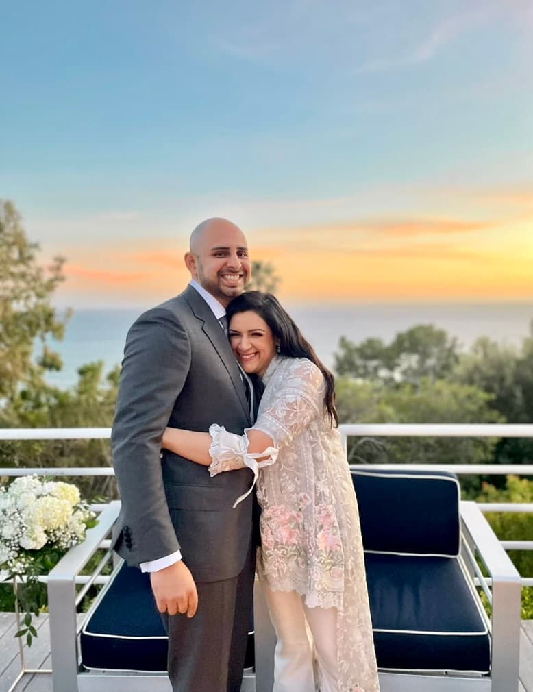 Sobia and Omar at sunset